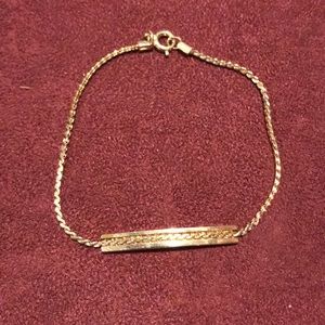 Avon Vintage Goldtone Rope Bar Bracelet